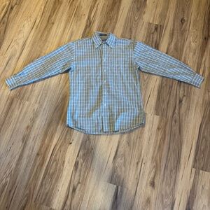 Pendleton Shirt Mens Small Check Broadway Cloth Wrinkle Resistant Dress Shirt